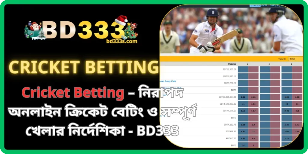 BD333-এ Cricket Betting – নিরাপদ অনলাইন ক্রিকেট বেটিং ও সম্পূর্ণ খেলার নির্দেশিকা 6 Cricket bd333